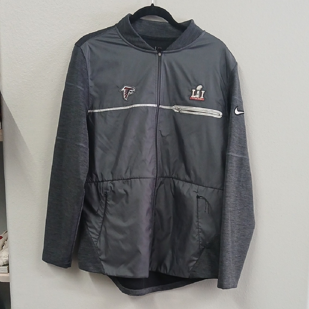 NWOT Nike NFL OnField Apparel Falcons Men's Dark Gray Performance Jacket Medium